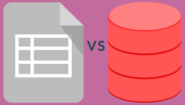Spreadsheet icon and data storage cylinder